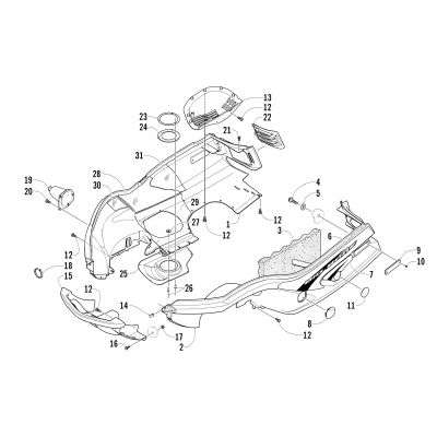 BELLY PAN AND FRONT BUMPER ASSEMBLY