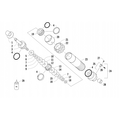 REAR SUSPENSION FRONT ARM SHOCK ABSORBER