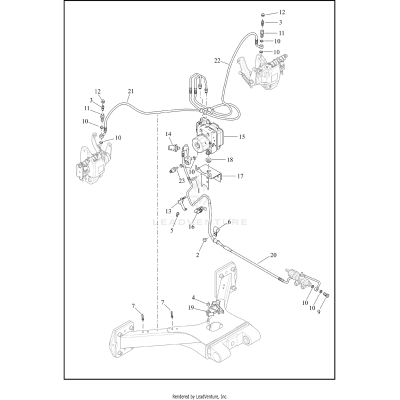 BRAKE LINES AND MODULE, REAR - ABS