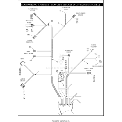 MAIN WIRING HARNESS - NON-ABS BRAKES (NON-FAIRING MODELS) (5 OF 5)