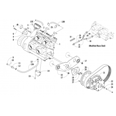 ENGINE AND RELATED PARTS