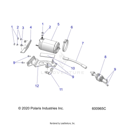 ENGINE, STARTER MOTOR - S20EKL8RS ELECT. START OPTON (600965C)