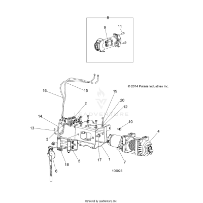 CHASSIS, WINCH - A20SES57C9/CK/CY/EK (100025)
