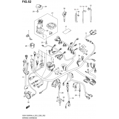 WIRING HARNESS (GSX1300RAL4 E33)