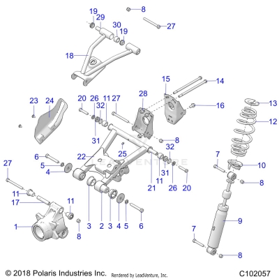 SUSPENSION, REAR - A19SWS57C1/C2/E1/E2  (C102057)