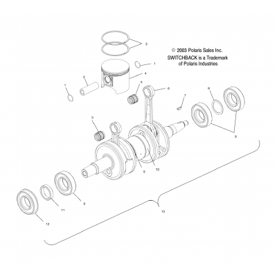 Piston & Crankshaft S04ns7cs/A/B/C/D (4988378837D07)