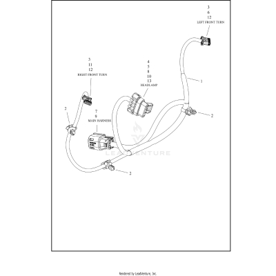 WIRE HARNESS, OUTER FAIRING - FLHLT (JPN)