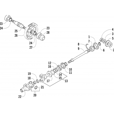 SECONDARY GEAR/OUTPUT SHAFT ASSEMBLY