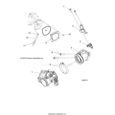 ENGINE, THROTTLE BODY and FUEL RAIL - A20SEE50A1/A5/CA1/CA5 (100570)