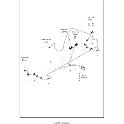 WIRE HARNESS, REAR AUDIO/LIGHTING - FLHLT (AUS, ENG, HDI, JPN, CHN)