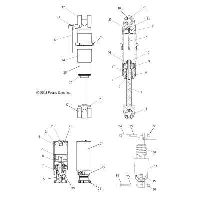 Suspension, Shock, Front Track