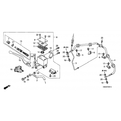 FRONT BRAKE MASTER CYLINDER (TRX300EX'07-)