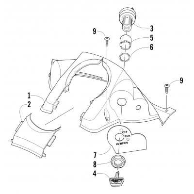 CONSOLE AND SWITCH ASSEMBLY