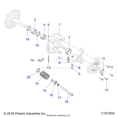 DRIVE TRAIN, PRIMARY CLUTCH - A25SVE95PG (C101504)