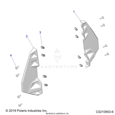 BODY, FENDER FLARES - A25SGE95PT (C0210953-6)
