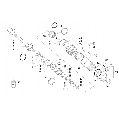 REAR SUSPENSION FRONT ARM SHOCK ABSORBER