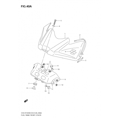 FUEL TANK FRONT C0VER (MODEL K9)