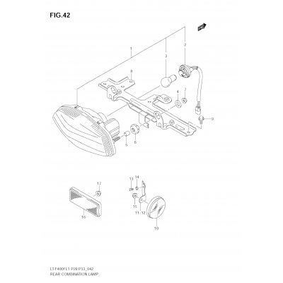 REAR COMBINATION LAMP (LT-F400FL1 E28)