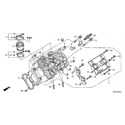 LEFT CYLINDER HEAD