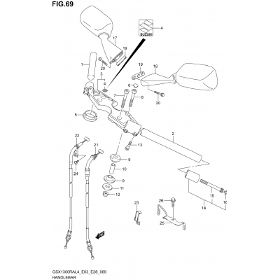 HANDLEBAR (GSX1300RAL4 E33)