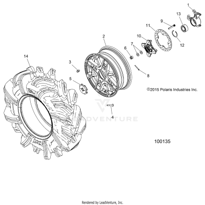 WHEELS, FRONT and HUB - A17SXM95AM [100135]