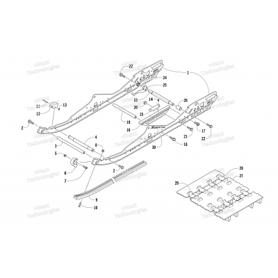 SLIDE RAIL AND TRACK ASSEMBLY