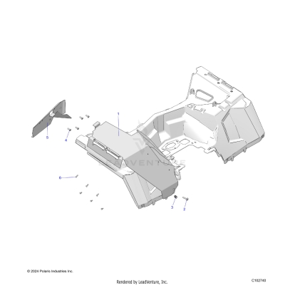 BODY, HEAT SHIELDS - A25SXE95PP (C102740)