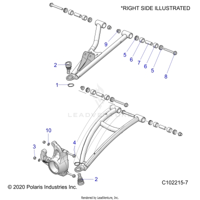 SUSPENSION, FRONT A-ARMS, MOUNTING - A20SXM95AL/CAL (C102215-7)