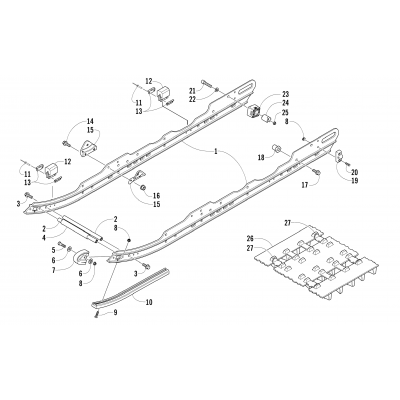 SLIDE RAILS AND TRACK ASSEMBLY