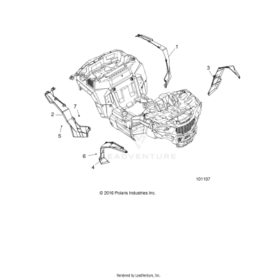 BODY, FRONT AND REAR FENDER FLARES - A17DCE87AU (101107)