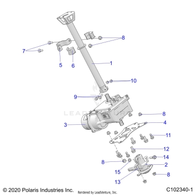 STEERING, STEERING POST ASM. - A20SLZ95AE (C102340-1)