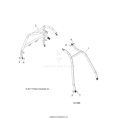 CHASSIS, CAB FRAME AND SIDE BARS - A19DAE57A4 (101286)