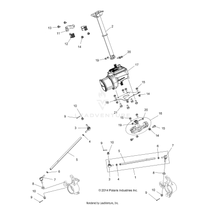 STEERING, STEERING POST ASM. - A19SYE95BV [49ATVSTEERING15850TRG]