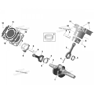 Rotax - Crankshaft, Pistons And Cylinder