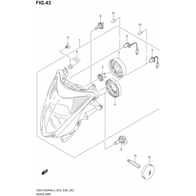 HEADLAMP (GSX1300RAL4 E03)