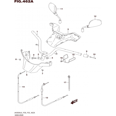 HANDLEBAR (UH200AL6 P28)