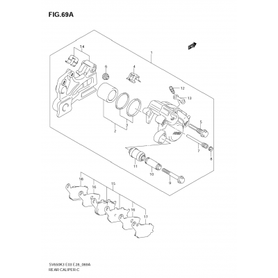 REAR CALIPER (SV650AK7/SAK7)
