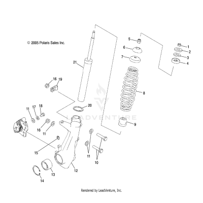 STRUT, FRONT - A06MH50AQ/AX/AY/AZ/AL/AT (4999201699920169B06)