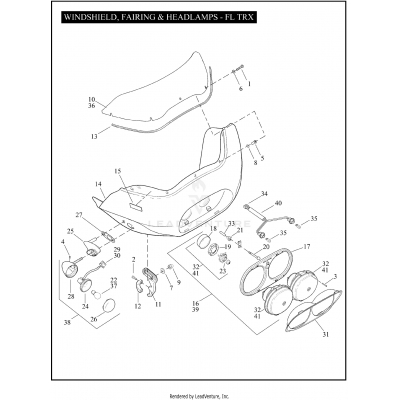 WINDSHIELD, FAIRING & HEADLAMPS - FLTRX