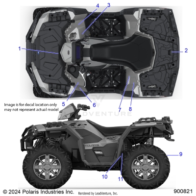 BODY, DECALS GENERAL - A25SXR95AM (900821)