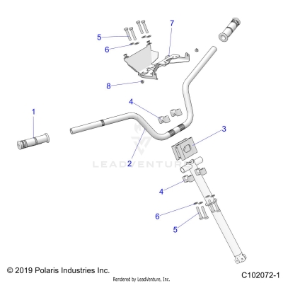 STEERING, HANDLEBAR and CLAMPS - A25SGE95CT/ET (C102072-1)