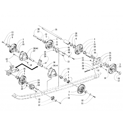 REAR SUSPENSION AXLE ASSEMBLY