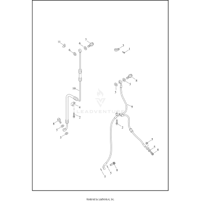 BRAKE LINES, FRONT - NON-ABS