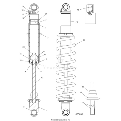 SUSPENSION, SHOCK, REAR TRACK (COIL OVER) - S19EGK8PS (600053)