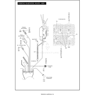 WIRING HARNESS, MAIN, ABS (3 OF 5)
