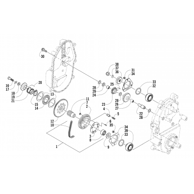 DRIVE/REVERSE DROPCASE ASSEMBLY