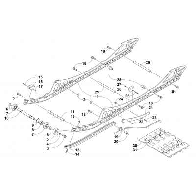 SLIDE RAIL AND TRACK ASSEMBLY