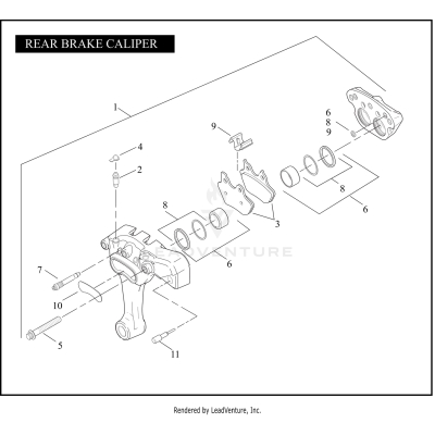 REAR BRAKE CALIPER