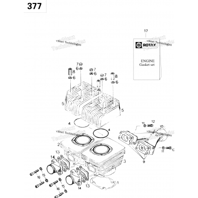 Cylinder And Exhaust Manifold 377