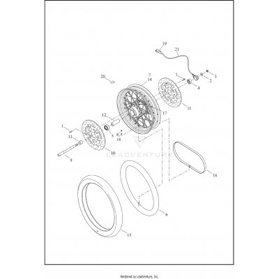 WHEELS, FRONT, LACED